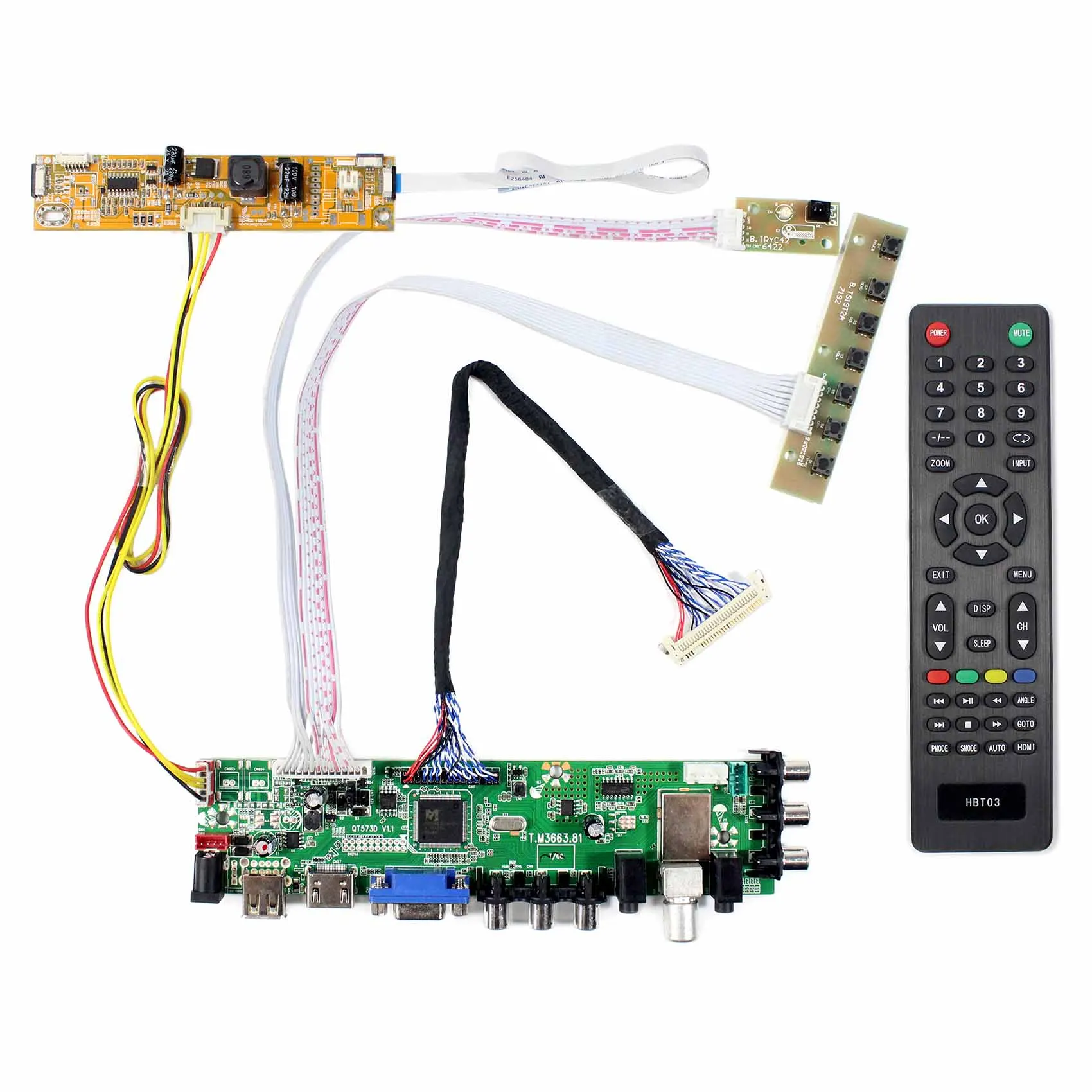 HD MI USB VGA AV ATV DTV ЖК дисплей доска работа для 23 6 дюймов 1920x1080 WLED подсветка дисплей: