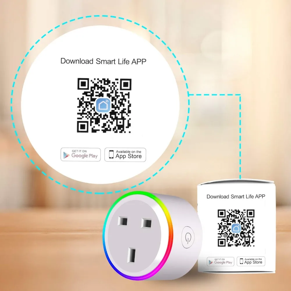 Смарт разъем Wi Fi Управление розетка Великобритания США ЕС 10A RGB таймер со