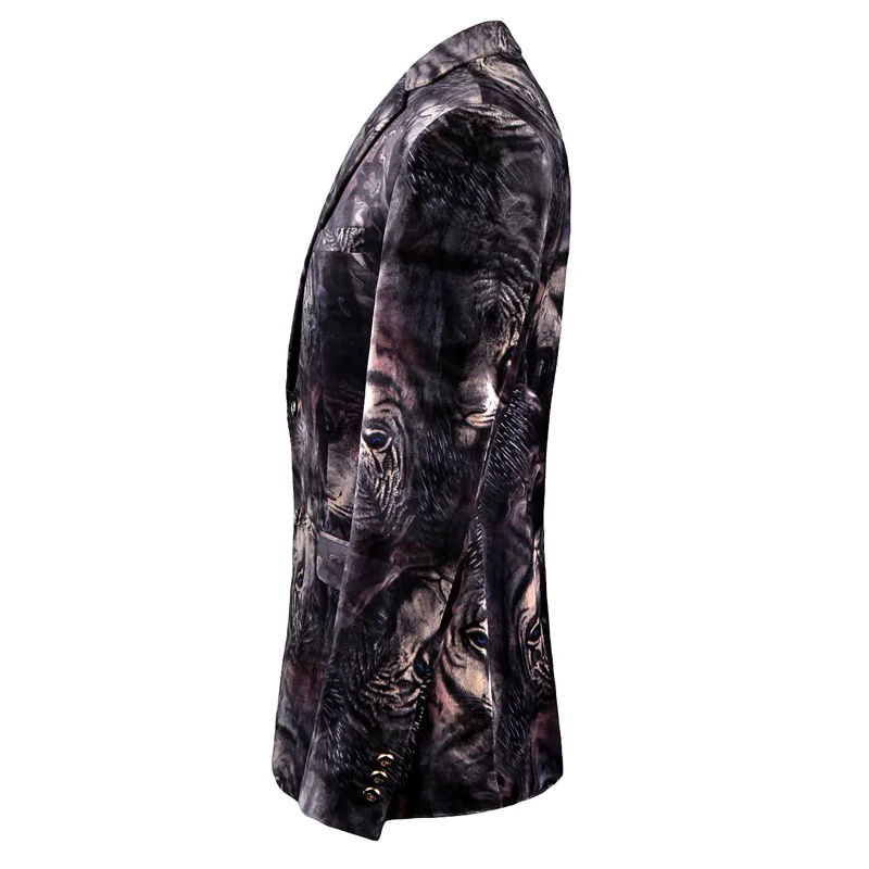 Бренд дизайн 2019 новейший мужской модный Принт блейзер плюс размер хип хоп