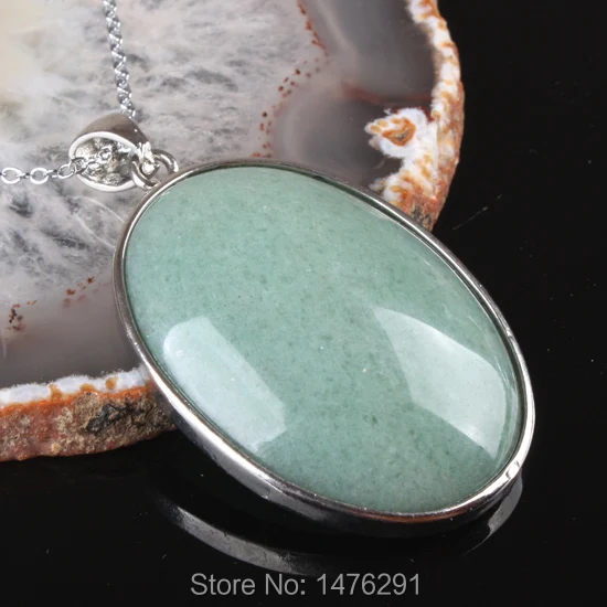 Натуральный кварц авантюрин Овальный Кулон из бисера 42x32 мм 1 шт.|gem boutique|pendant charmgem