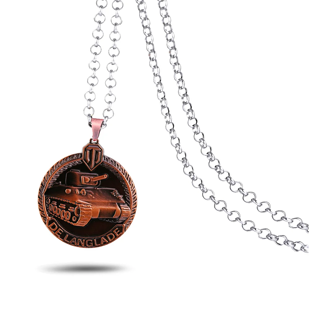 

World of Tanks Calm Medal of Raglan Necklace & Pendant Metal Chain Men Necklaces Charm Gifts for Kids Jewelry