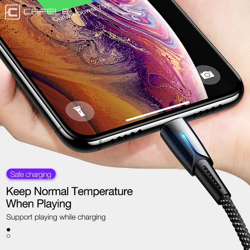 CAFELE USB кабель 2.0A для быстрой зарядки и передачи данных iPhone XS Max XR X 8 7 6 6S 5 5S iPad