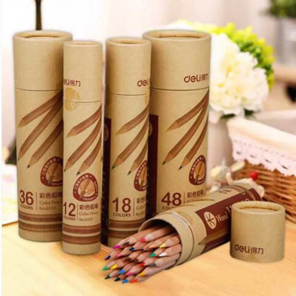 triangle rod color colorful pencil Art painting 12/18/24/36/48 lapis cor faber castell gorjuss girls pastel colour pencils |