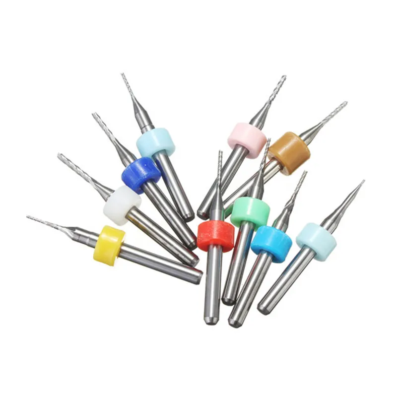 10 шт. 0 5 1 4 мм Карбид Концевая фреза Набор печатных плат 3 175 хвостовик CNC