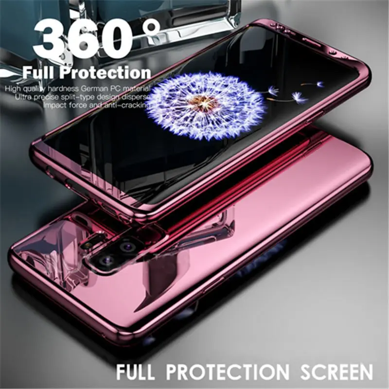 Роскошные 360 металлизированный зеркальный чехол для samsung Galaxy S10 S9 S8 плюс S10e S7 мягкая пленка чехол для samsung Note 9 8 A5 A7