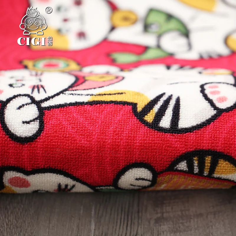 CIGI Cartoon Lucky Cat Entrance Doormat Red Welcome Floor Mat Creative Kitty Carpet For Kitchen Living Room Bathroom Anti Skid | Дом и сад