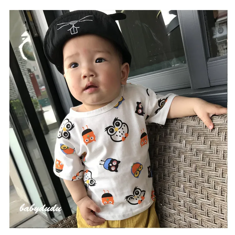 Детская футболка для девочек летние хлопковые топы маленьких мальчиков футболки