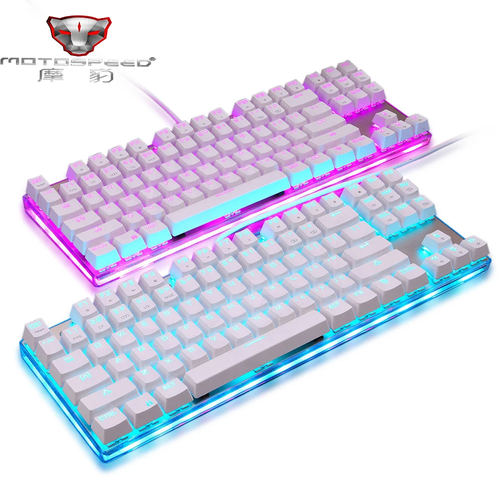 Motospeed оригинальная K87S механическая клавиатура RGB подсветка USB проводные