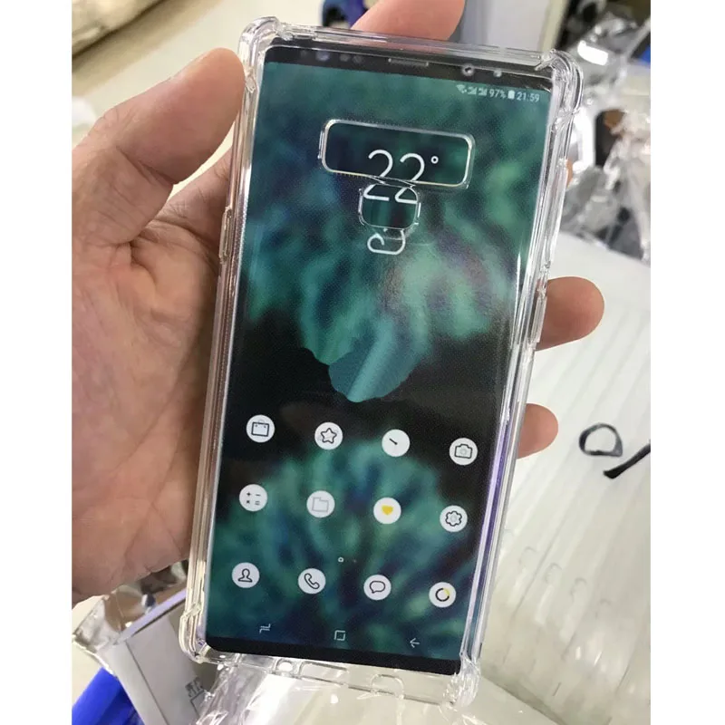 Чехол с воздушной подушкой для Saumsung Galaxy Note 9 ультра прозрачный, мягкий чехол из ТПУ