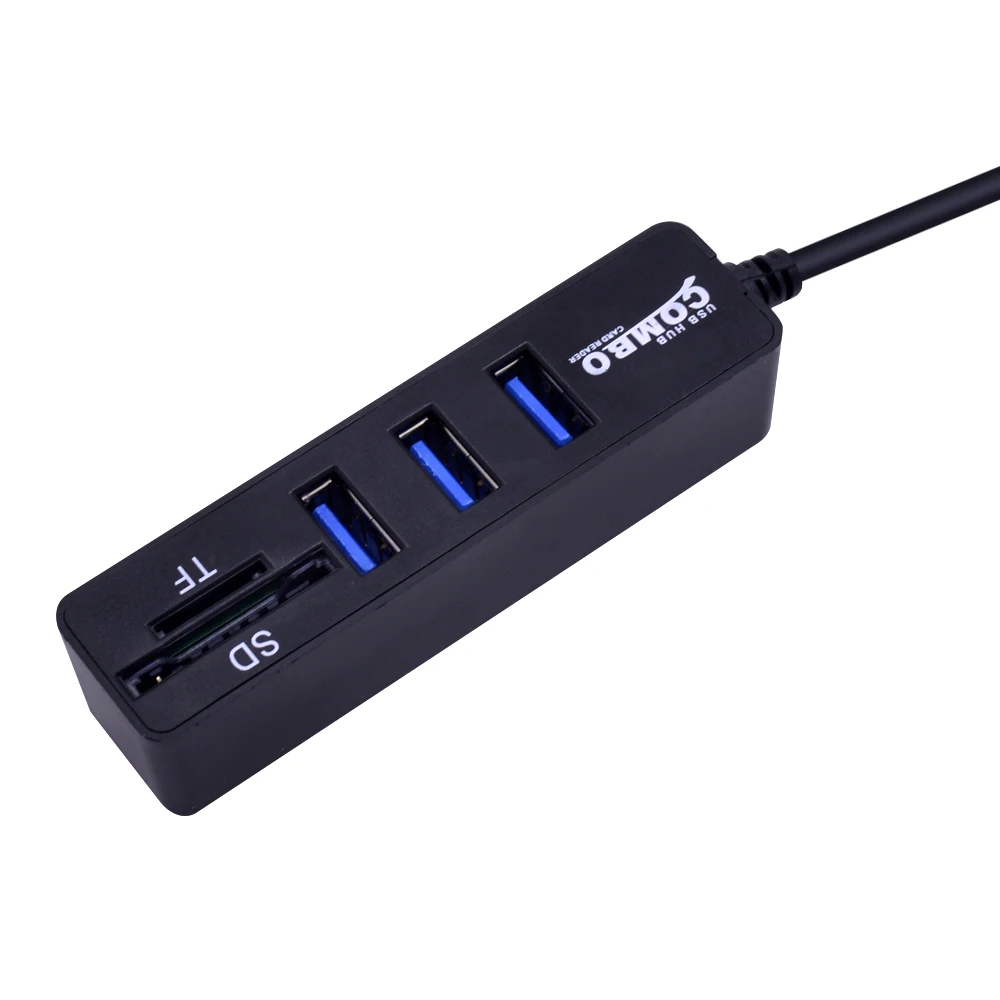 CHIPAL usb-хаб комбо 3 порта USB 2,0 концентратор Высокоскоростной разветвитель Мульти USB комбо 2 в 1 SD/TF кард-ридер для ПК ноутбука компьютера