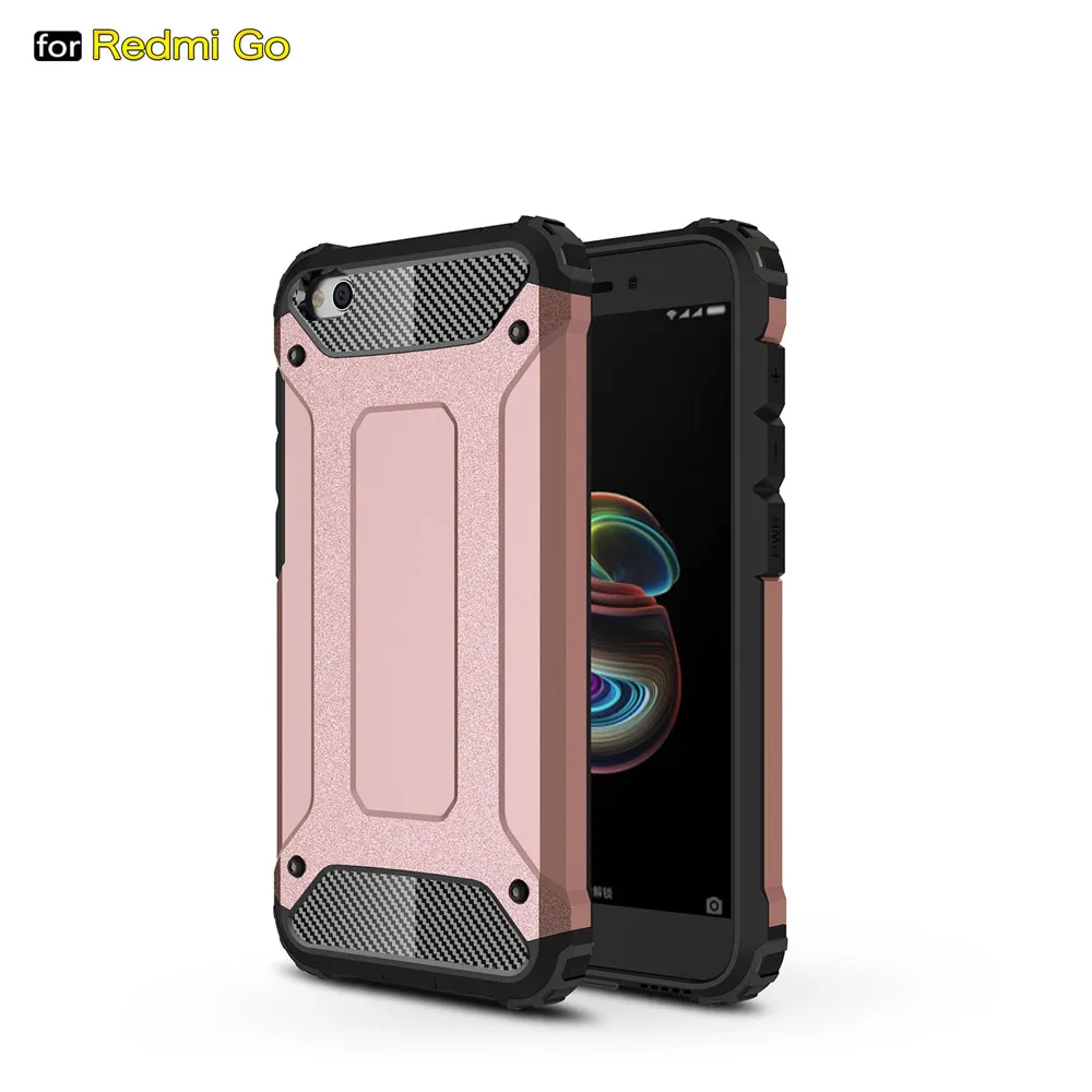 Ударопрочный защитный чехол 5.0для Xiaomi Redmi Go чехол для Xiaomi Redmi Go чехол-лента на заднюю панель - Цвет: Rose Golden