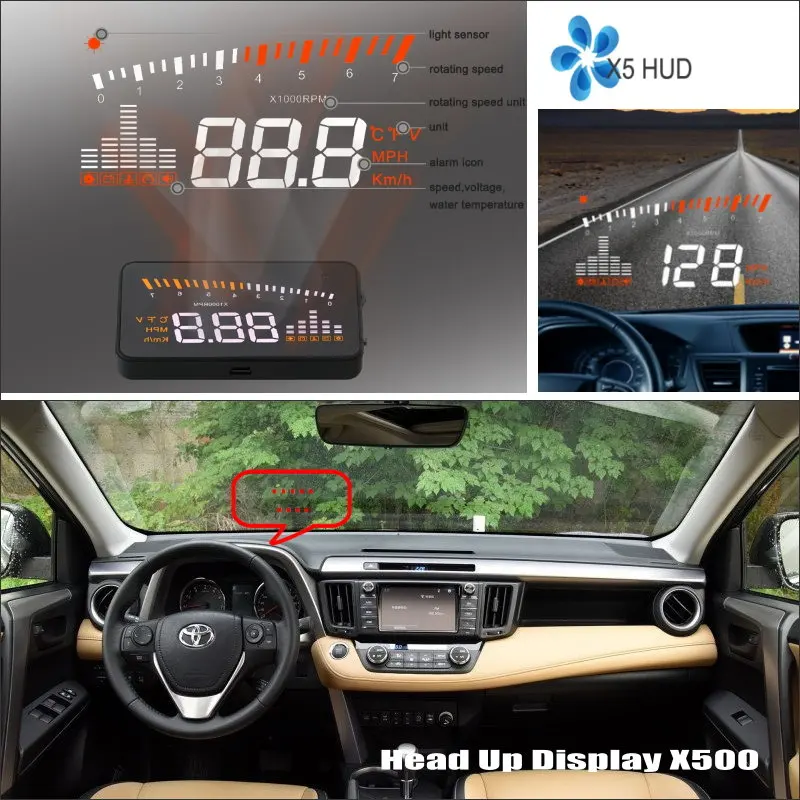 Автомобильный проектор на лобовое стекло HUD для Toyota RAV4 настраиваемый экран