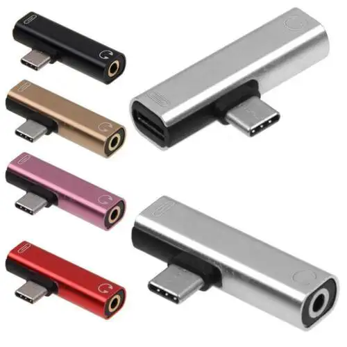 Тип C до 3,5 мм и зарядное устройство 2 в 1 Наушники AUX аудио разъем USB-C кабель адаптер для htc samsung