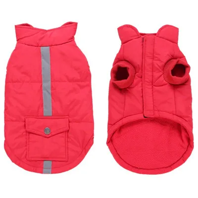 red3 Одежда для собак с французским бульдогом, S-XL, теплое пальто для собак, Одежда для питомцев, стеганая куртка, одежда для таксы, зимняя одежда для собак, одежда для домашних животных GD62 - Цвет: red3