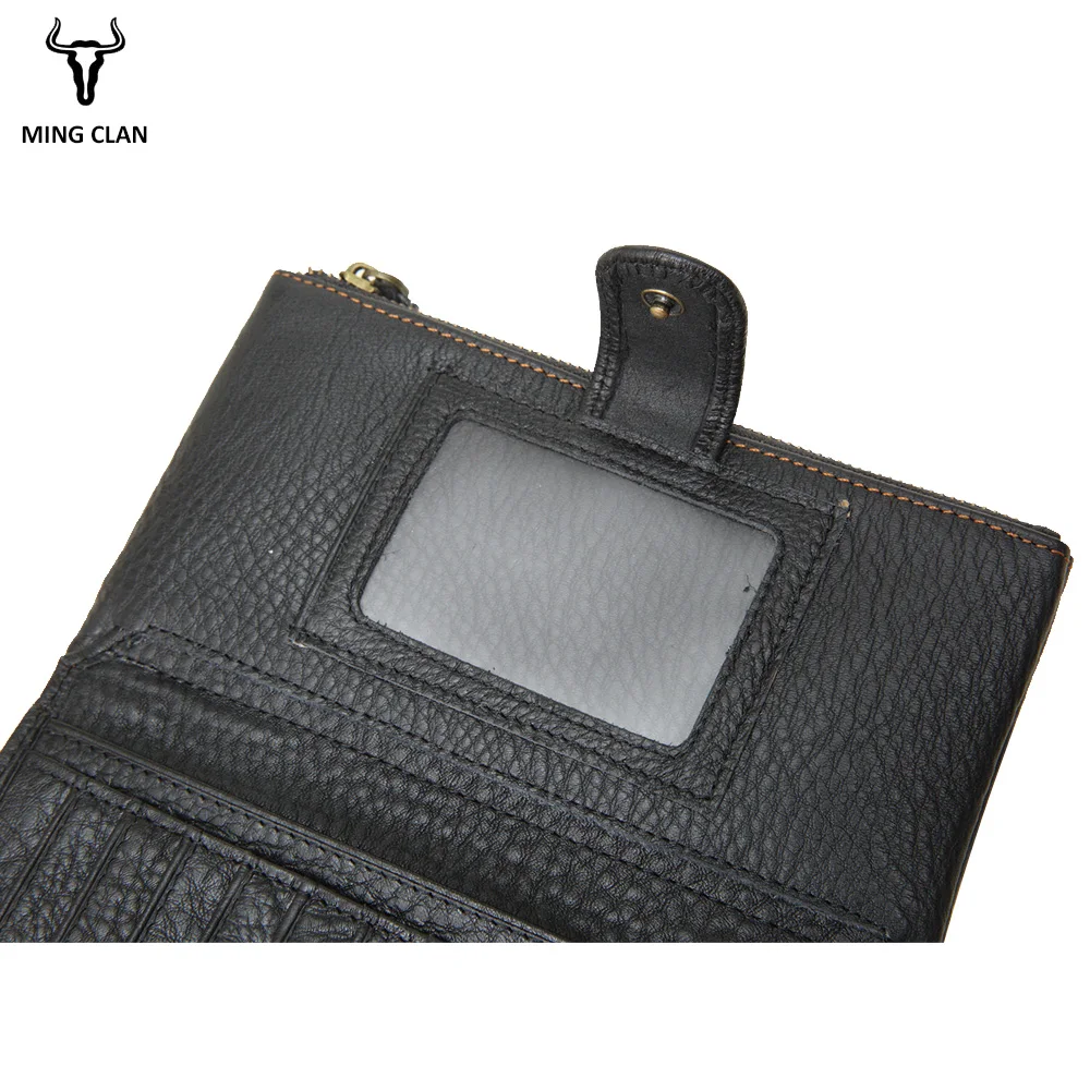 Women Zipper Wallet Genuine Leather Long Wallets With Zipper Pocket Small Clutch Wallet For Women