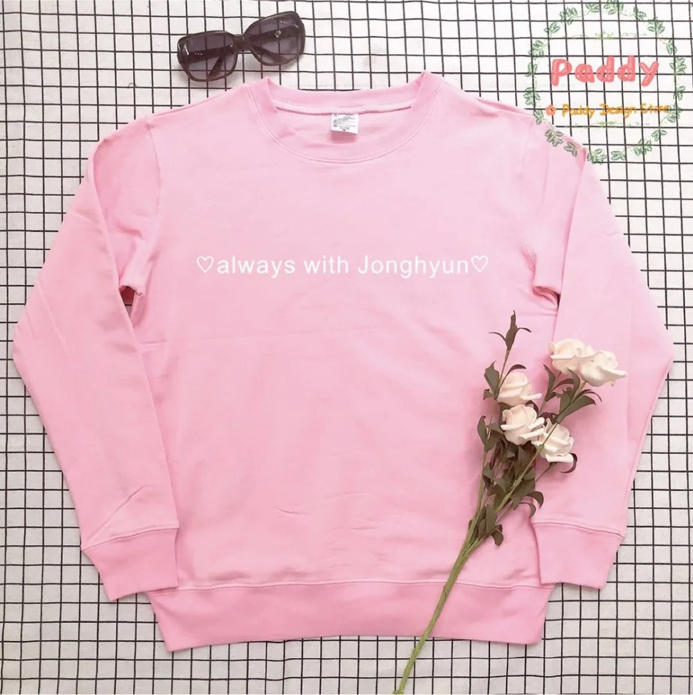 Толстовки OKOUFEN SHINEE Always with Jonghyun корейские модные пуловеры KPOP с длинным рукавом