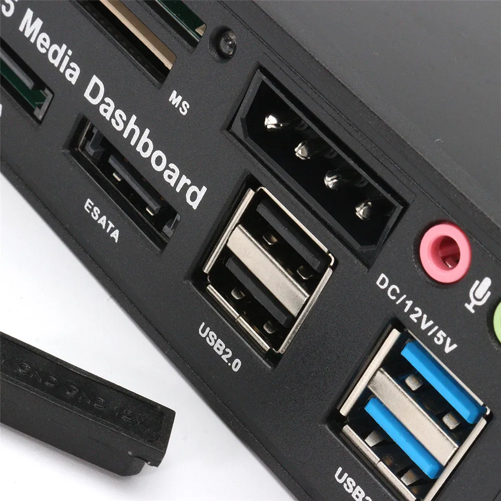 Компьютерный внешний кард ридер 5 25 дюймов USB3.0 drive bay SD TF SATA USB hub аудио Передняя