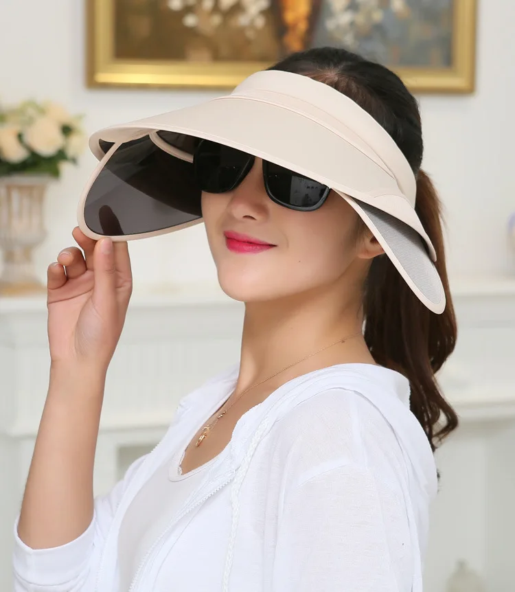 2018 New Riding Outdoor Sport Cap UV Sun Hat Woman Beach Fishing Retractable Visor Female Summer Empty Top | Аксессуары для одежды