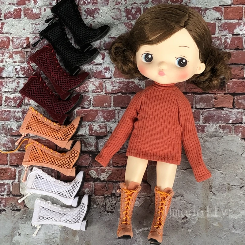 1 пара милые ботильоны с вырезами для кукол Blyth Azone Momoko Holala аксессуары кукольной