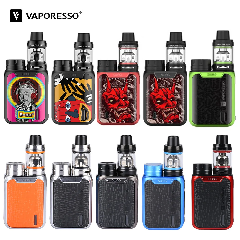 Оригинальная электронная сигарета Vaporesso Swag Kit без 18650 с 80 Вт TC бокс мод Vape 3 5 мл NRG