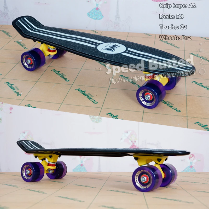 Скейтборд с круглыми ручками оригинальный полный скейтборд griptape в стиле ретро