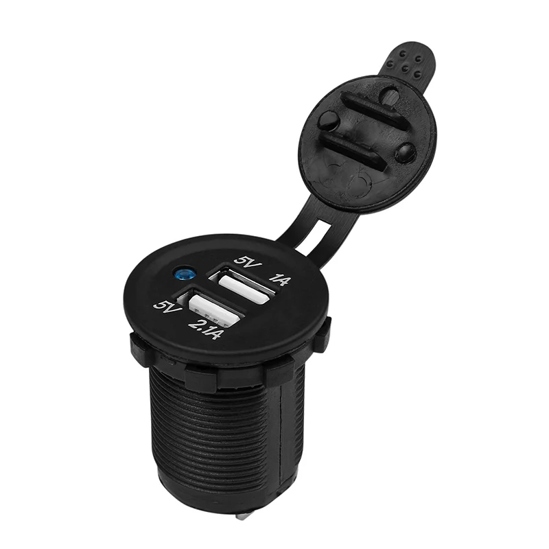 Зарядное устройство powstro с двумя usb разъемами 12 24 В зарядное для мобильного