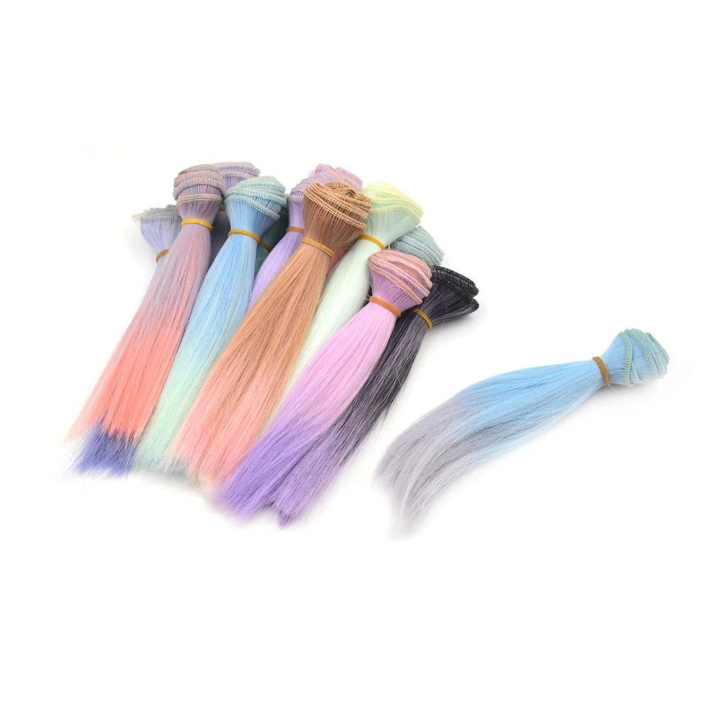 Прямые волосы для кукол BJD SD Blyth высокие температуры аксессуары градиентные цвета