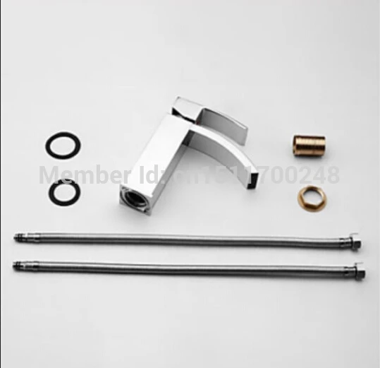 Полированный хром латунь ванной бассейна кран водопад мойки одной ручкой|handle