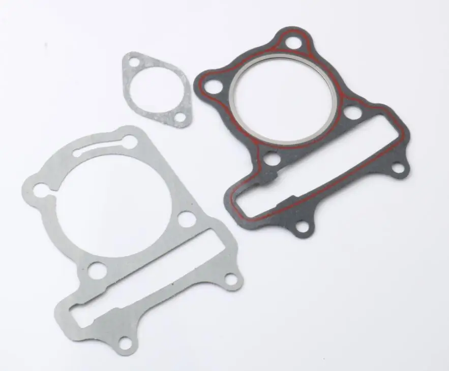Cylinder gasket 52,4 мм комплект цилиндров и комплект головки цилиндра и A7TC Свеча зажигания для GY6 125cc 152QMI 4T Скутер ATV - Цвет: Cylinder gasket