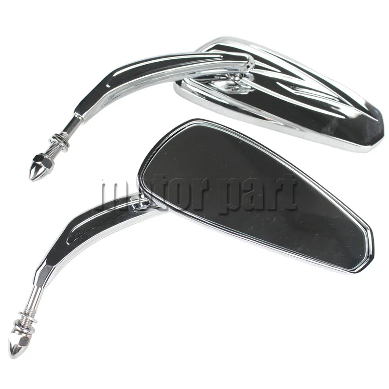Chrome мотоциклетные боковые зеркала заднего вида для Harley Dyna Softail FLSTN Electra Glide Road King
