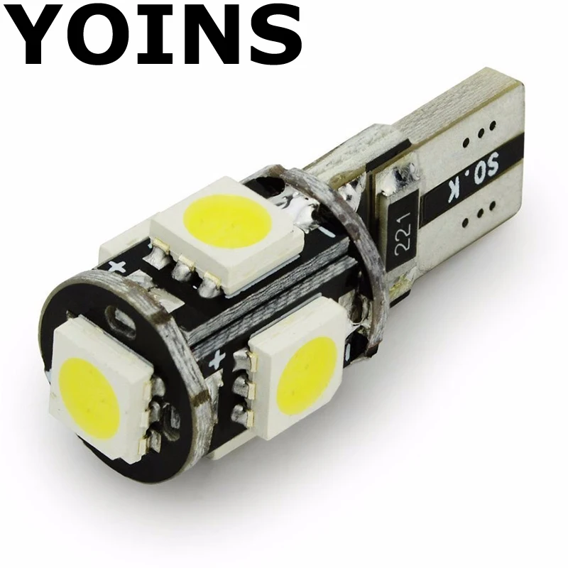 Новый t10 5smd SMD 5050 Светодиодный светильник для автомобиля Canbus W5W 194 безошибочный