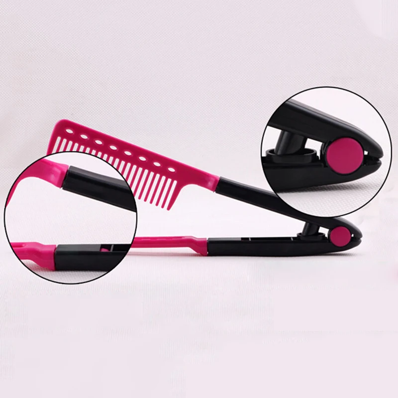 V форма Складная расческа для волос выпрямитель салона Парикмахерская стрижки