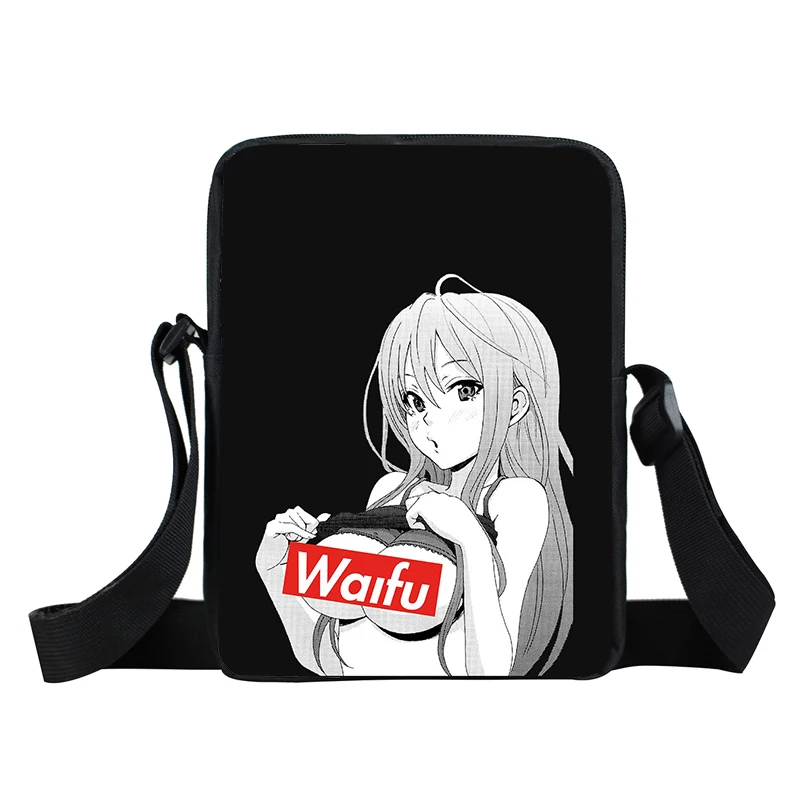 xkbsugoi01 Sugoi Senpai аниме Waifu новая Персонализированная сумка-мессенджер с принтом женская мужская сумка Детская маленькая сумка через плечо - Цвет: xkbsugoi01