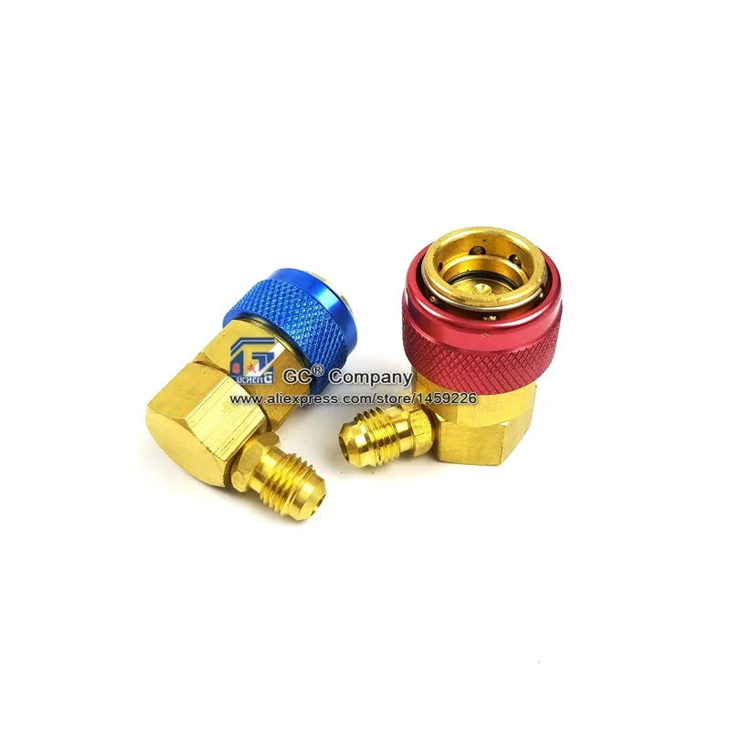 1/4 SAE 90 Degree High Low Side Coupler Connector Adapter Manifold Conversion Kit | Автомобили и мотоциклы