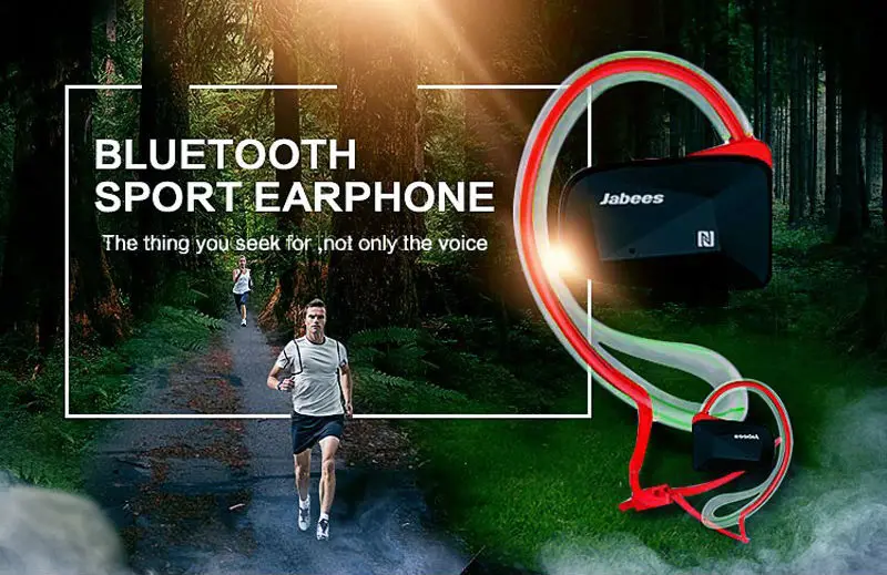 Новинка Jabees Bsport Bluetooth V4.1 Беспроводная Спортивная стерео Водонепроницаемая гарнитура наушники