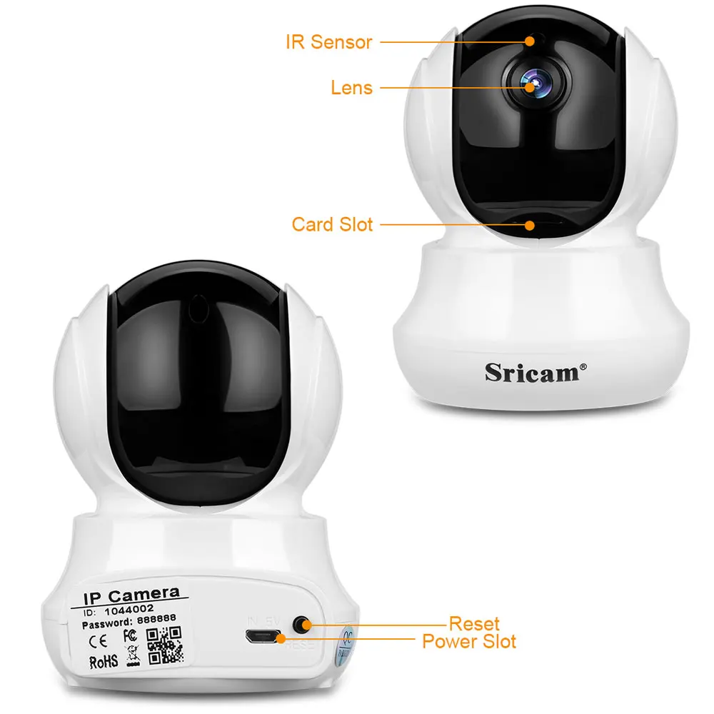 Sricam SP020 Беспроводной IP Камера HD 720P H.264 домашний мини-Камера обнаружения движения