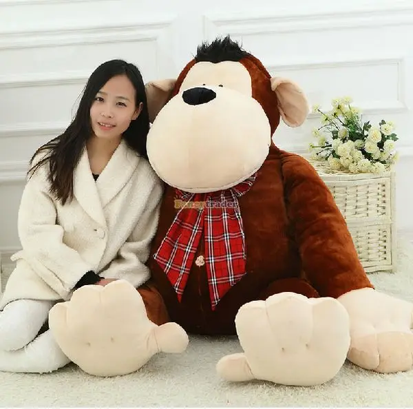 

Fancytrader 59'' / 150cm Jumbo Cute Giant Stuffed Plush Lovely Gorilla Toy, 3 Models Available, Free Shipping FT50715