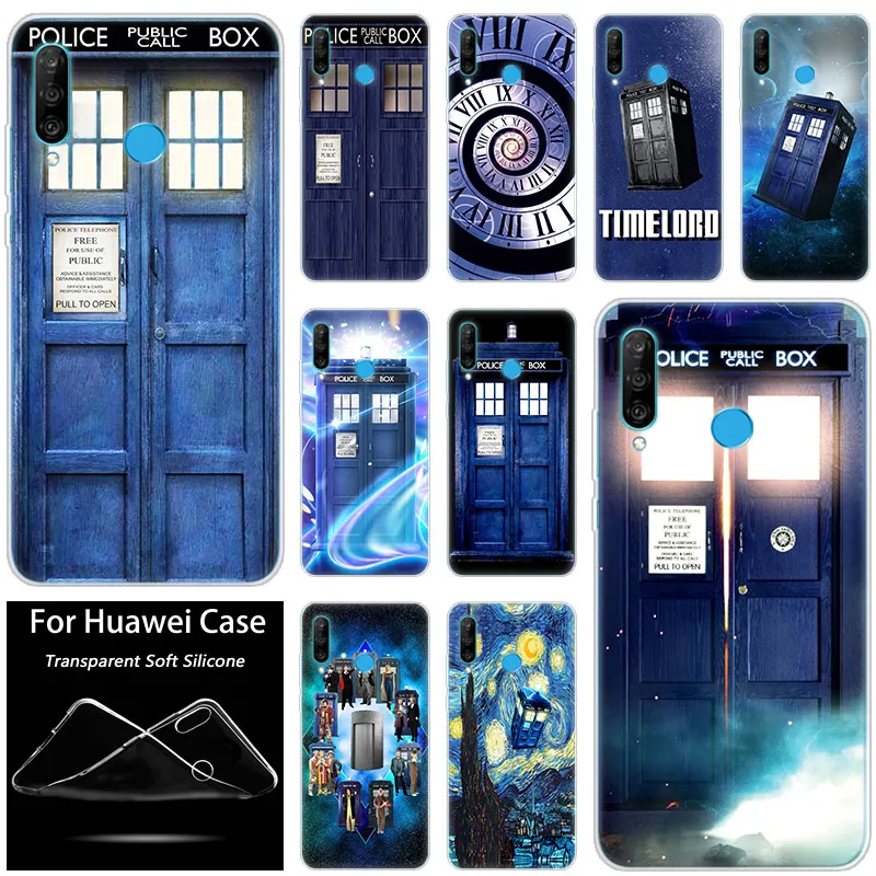 Лидер продаж модный силиконовый чехол Tardis Box Doctor Who для Huawei P30 20 Pro 10 P9 P8 Lite 2017 P Smart Z