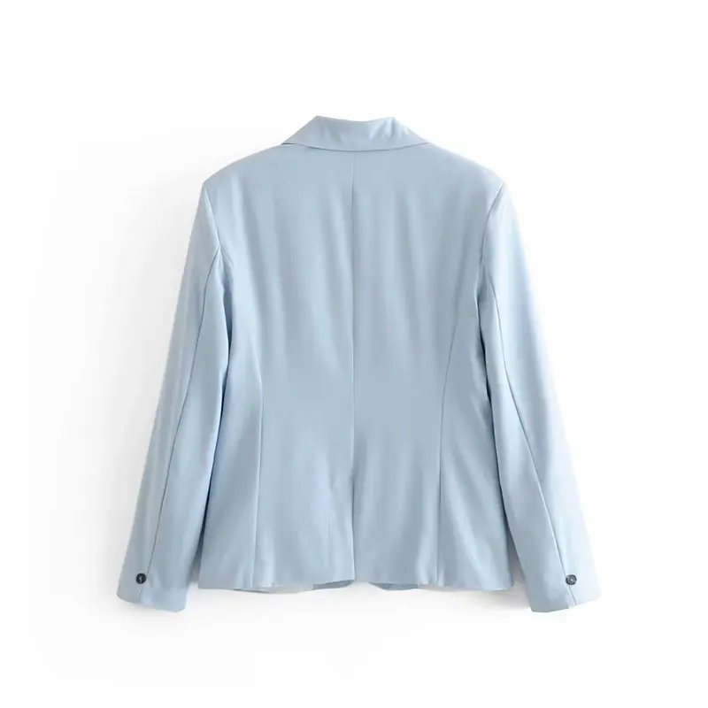 Женский блейзер однотонный офисный Блейзер на одной кнопке с длинным рукавом и