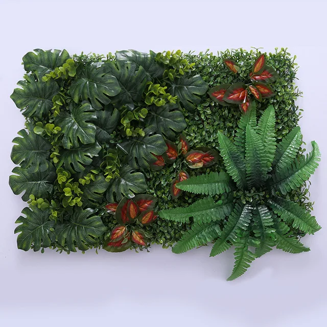 Искусственные растения Трава стена для магазина фон Декор персидские листья