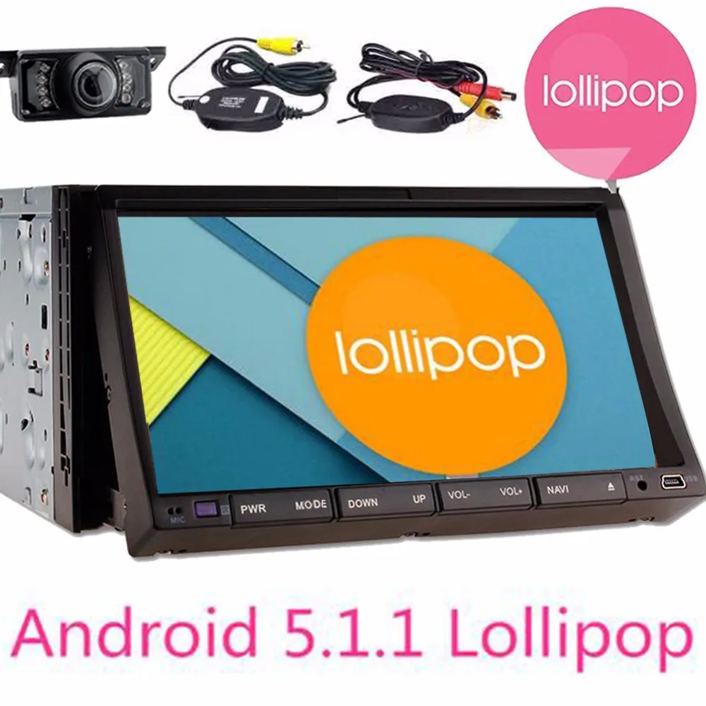 Автомобильная стереосистема в тире четырехъядерный двойной 2 Din Android5.1.1