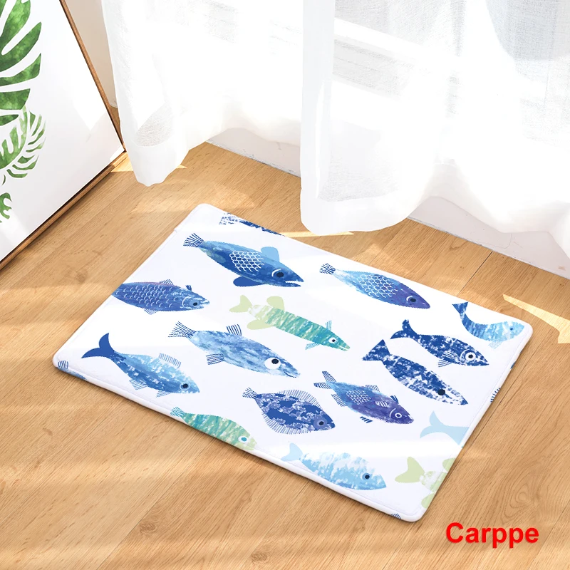 2017 новые ковры с принтом рыбы Нескользящие кухонные коврики для дома гостиной 40x60