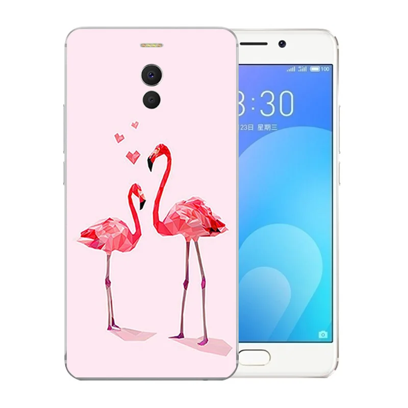 Роскошный гибкий чехол для телефона Meizu M6 Note с фламинго силиконовая задняя крышка