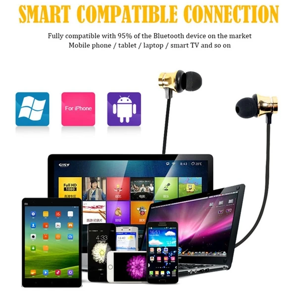 Bluetooth беспроводные наушники XT11, стерео наушники с магнитным шейным ремешком, спортивные наушники, гарнитура, наушники с микрофоном