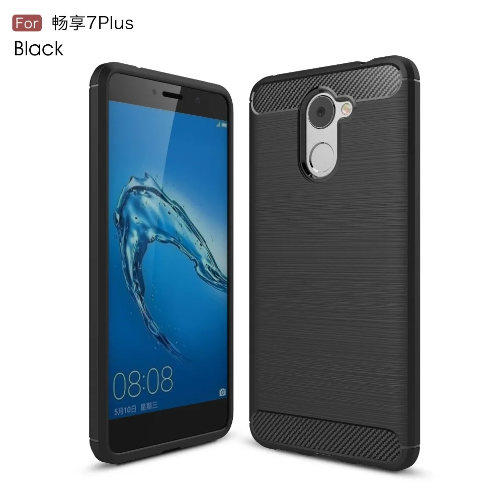 Тонкий защитный чехол для Huawei Y7 Prime Enjoy 7 Plus TRT-TL00 AL00 противоударный кожаный