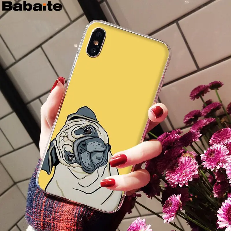 Babaite милый мопс Роскошный Уникальный Дизайн чехол для телефона для iPhone 6S 6plus 7plus 8 8Plus X Xs MAX 5 5S XR - Цвет: A15