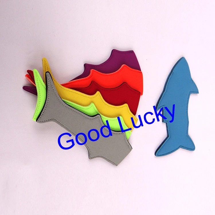 100pcs/lot free shipping wholesale Blanks shark tail Popsicle Holders Neoprene sleeves Ice cooler case mixed colors | Дом и сад