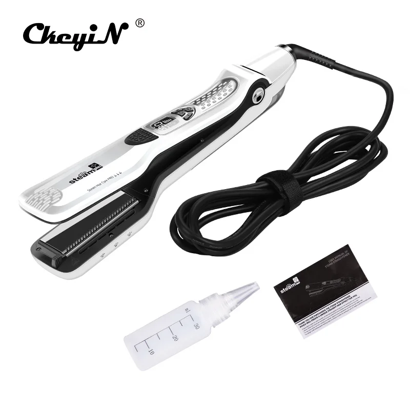 

Tourmaline Ceramic Heating Hair Straightener Wet Dry Floating Plate Smoothing Straightening Comb Temperature Adjustable Styling