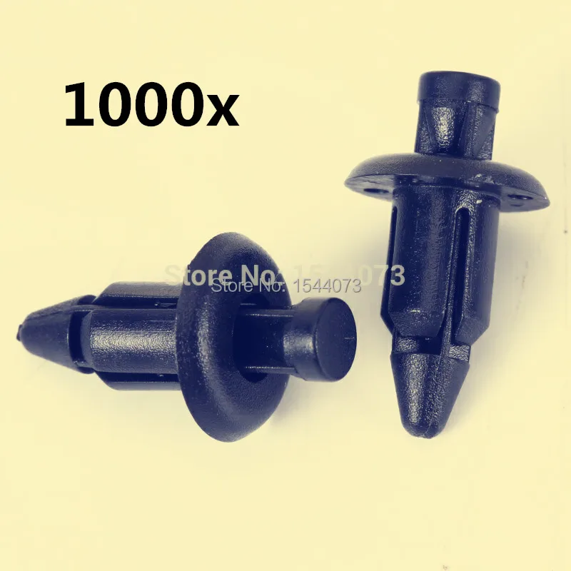 

1000x 6mm High quality Plastic Rivet Bike Fairing Trim Panel Fastener Clips BLK for Honda, for Yamaha, for Suzuki,for Kawasaki