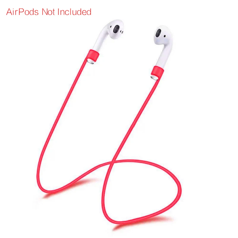 Anti-loss rope-red Аксессуары для наушников, наушники-вкладыши, колпачки для Apple Airpods, Earpods, чехол, анти-потеря, держатель для Airpods TWS, i12 i9s, i30, i10, i7s - Цвет: Anti-loss rope-red